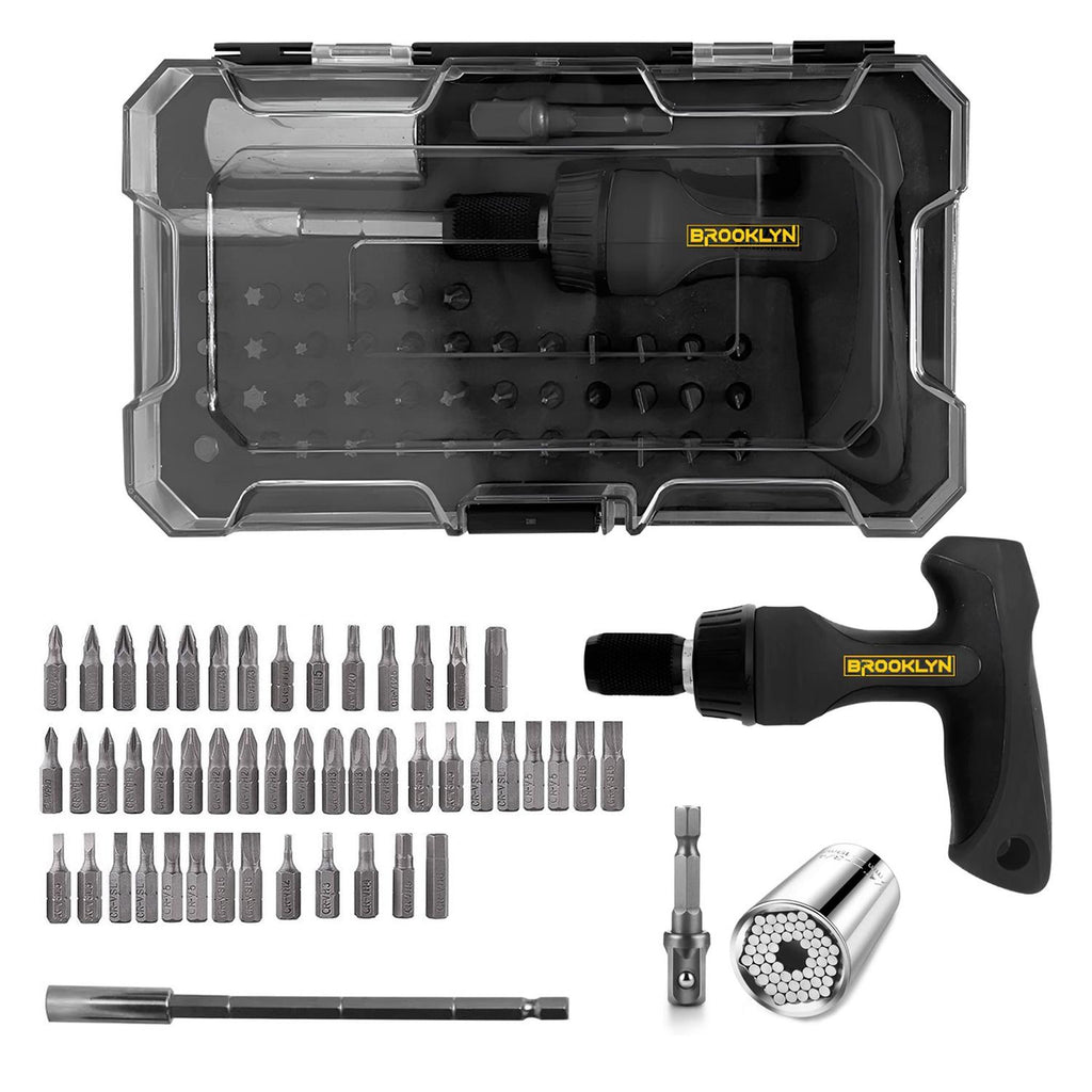 Juego Herramientas Llave Dado Universal Brooklyn 45 Piezas