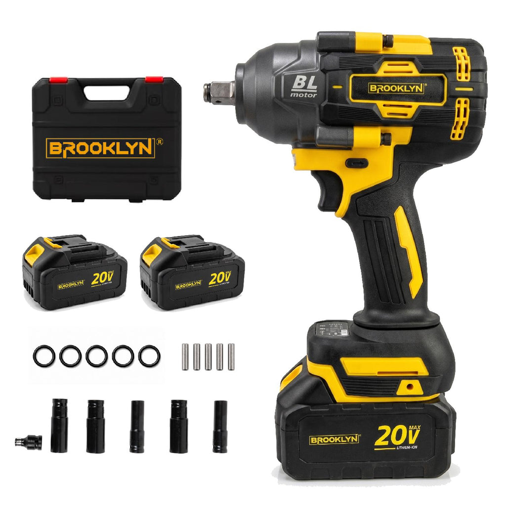 Llave de Impacto Brooklyn Brushless 1000nm 20V + 2 Baterías